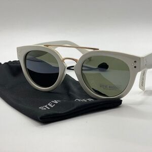 Steve Maddon White Retro Sunglasses NWT